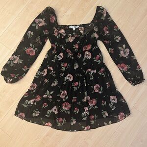 Row A Floral Sheer Dress